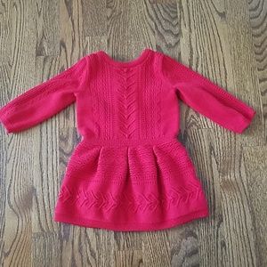 Adorable Janie and Jack Red Knit Dress